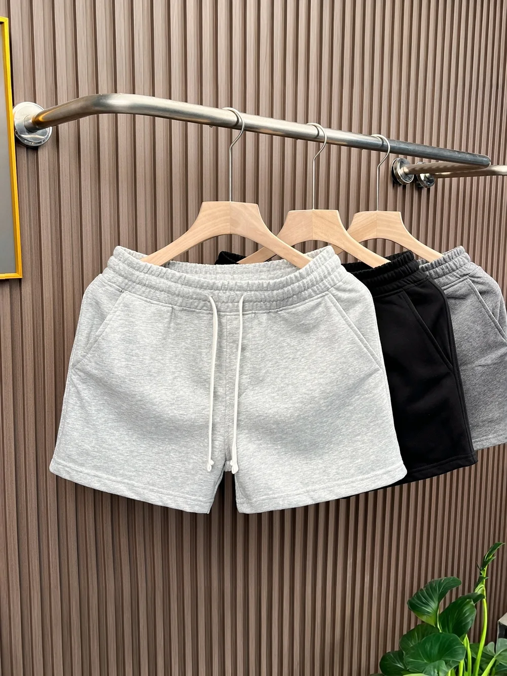American Style Grey Shorts Men's Summer Casual Loose Sports Three-quarter Length Pants Outdoor Wear Sleepwear Polyester Fiber
