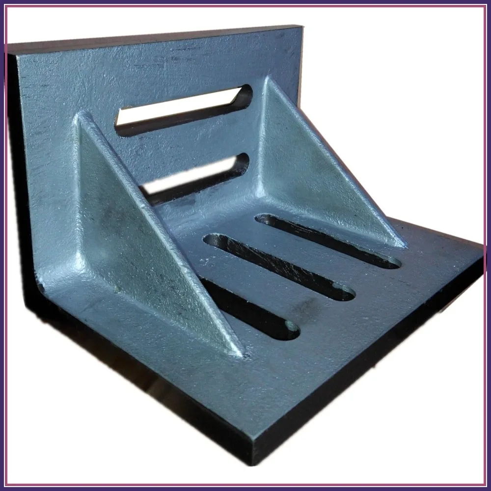 

6" x 5" x 4-1/2" Slotted Angle Plate, Webbed - Precision Milling Setup