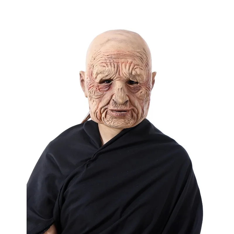 Halloween scary old man latex mask show props face decoration