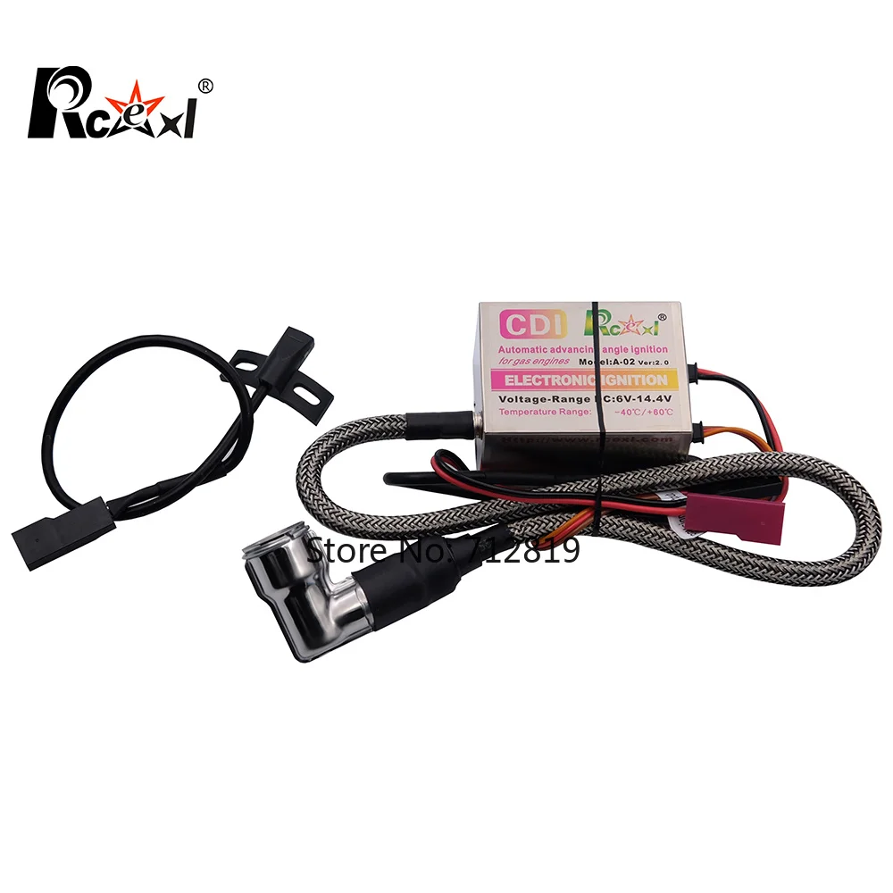 Rcexl Single Ignition CDI CM6-10mm 90 DegreeSpark Plug Special for DLE Gas Petrol Engine DLE20/DLE30/DLE55/CRRCpro GP26R/GP50R