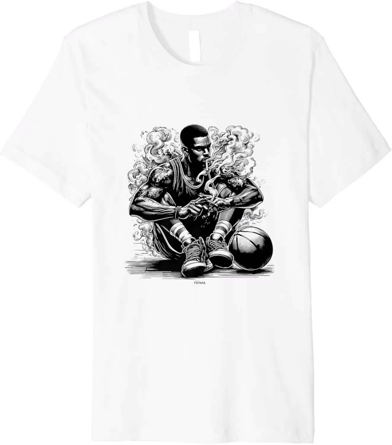 HOOPER COVERED IN SMOKE STREET BASKETBALL PLAYER Premium T-Shirt