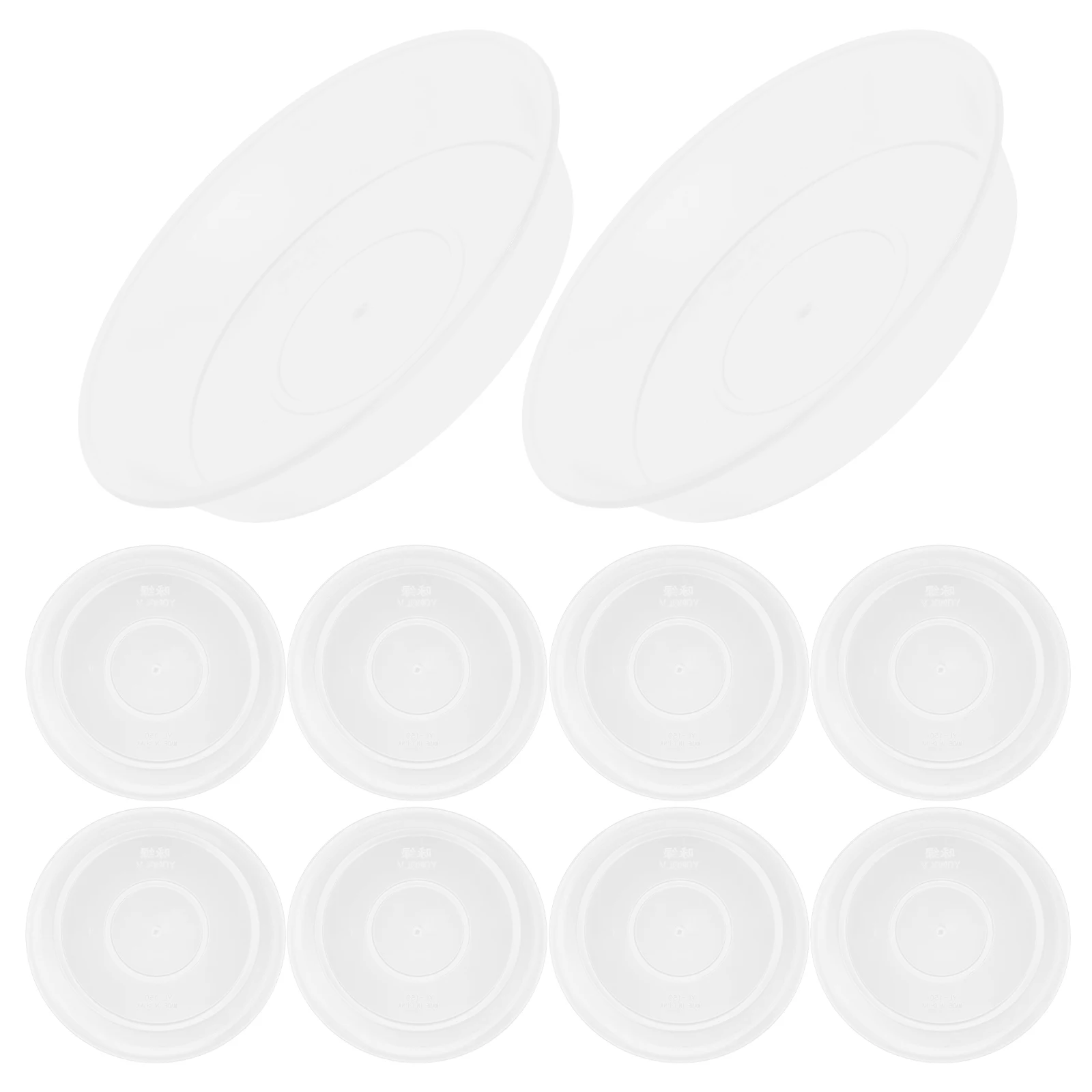 

10 Pcs Flower Pot Tray Clear Plastic Plant Trays Large for Pots Saucers Water Bottom Plate Durable Gardening Accessories