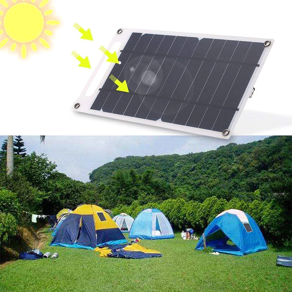 5V 5W/10W Portable Solar Panel USB Outdoor Mobile Power DIY Travel Cell Phone Charger Battery Pack Power Panel