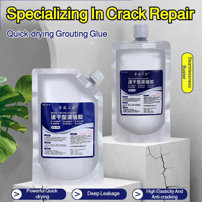 High-Elastic Anti-Crack Waterproof Sealer Multi-Scene Filler for Roof Leaks Road/Ground/Wall Cracks Quick-Drying Gap Filler
