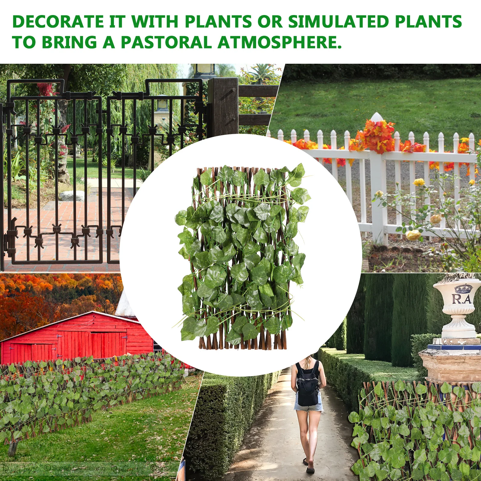 

Creative Artificial Durable Simulation For Household Garden Decor Balcony Yard Ornament Mini Fence Decoration Fake Fence