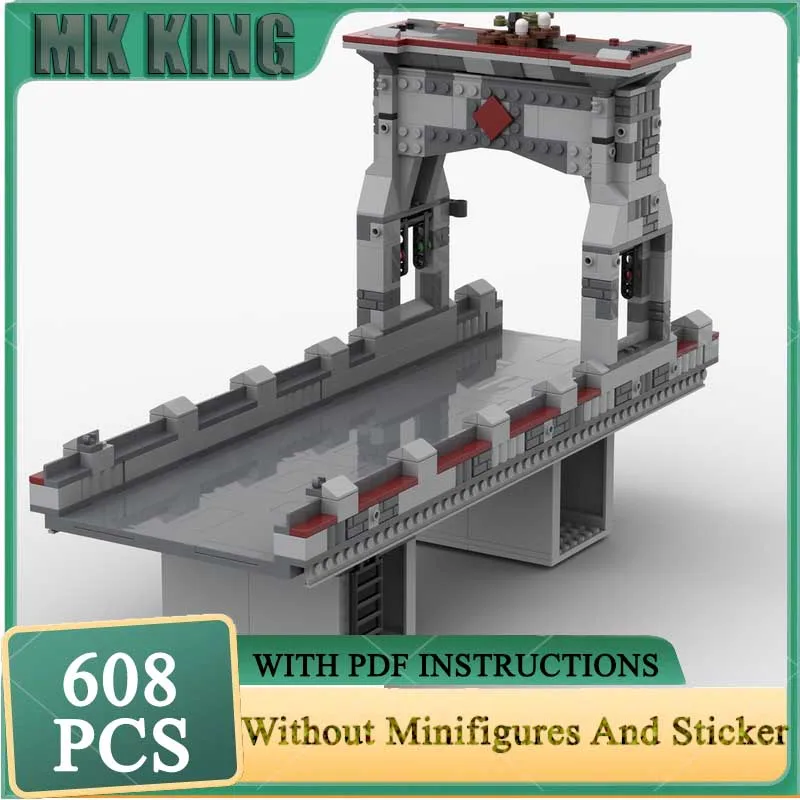 

Конструктор Movie Model Moc: Модульный набор для сборки «Битва на мосту» с технологией строительных блоков, имитация улицы, DIY-игрушка, подарки на праздники