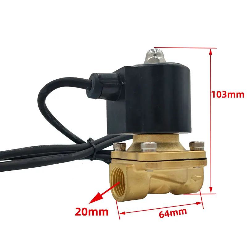 Fountain Underwater Normally Closed Waterproof Solenoid Valve Three-way Brass Solenoid Valve