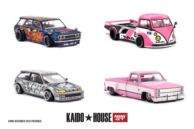 [PreSale] TSM Models Kaido House x MINI GT KHMG Fairlady Skyline 2000GT KPGC10 M3 E30 AE86 EF Silverado Opening Hood Model Car