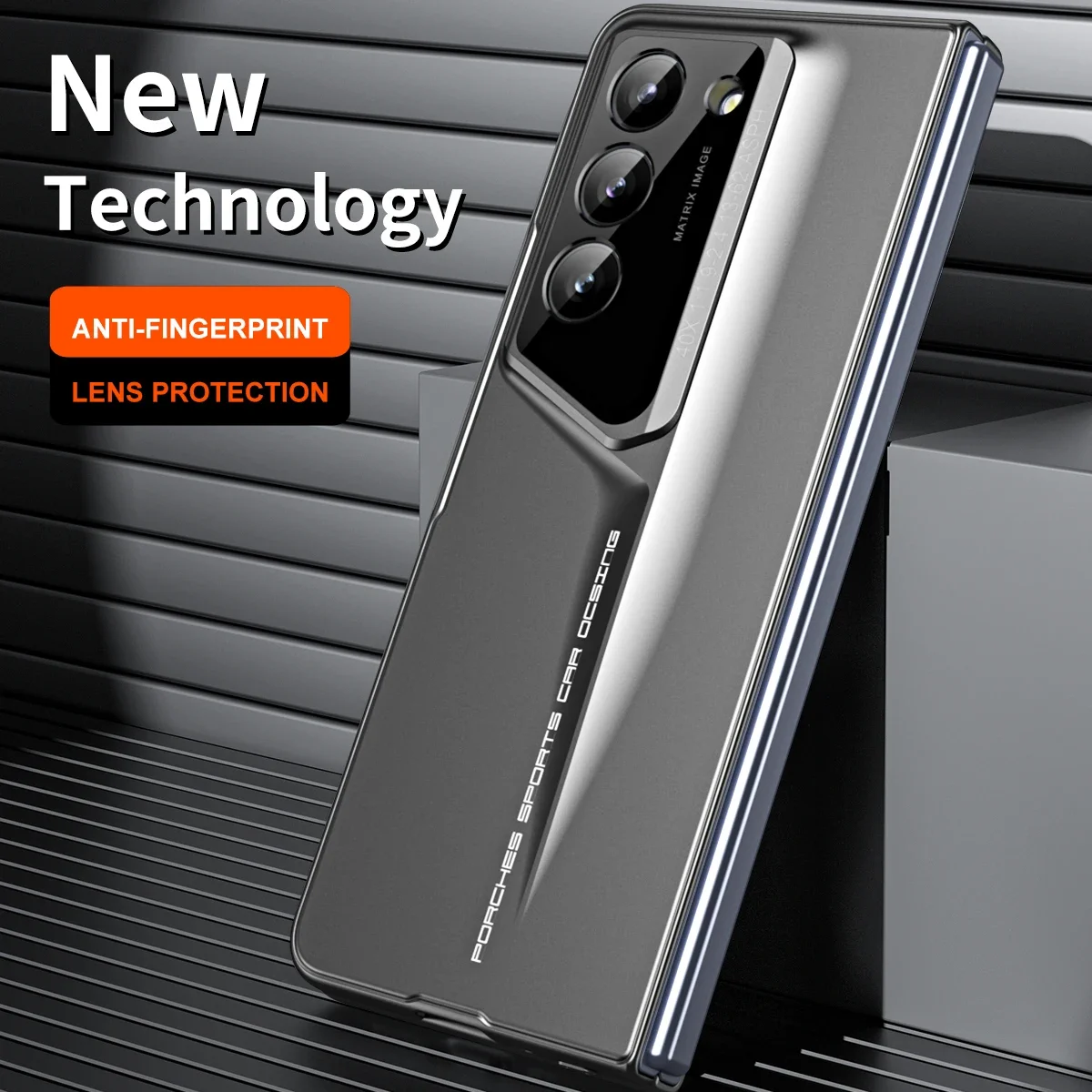 

Luxury Hard PC Z Fold5 Phone Case for Samsung Galaxy Z Fold 5 4 5G Case with Screen Glass Film Shockproof Protection Cover