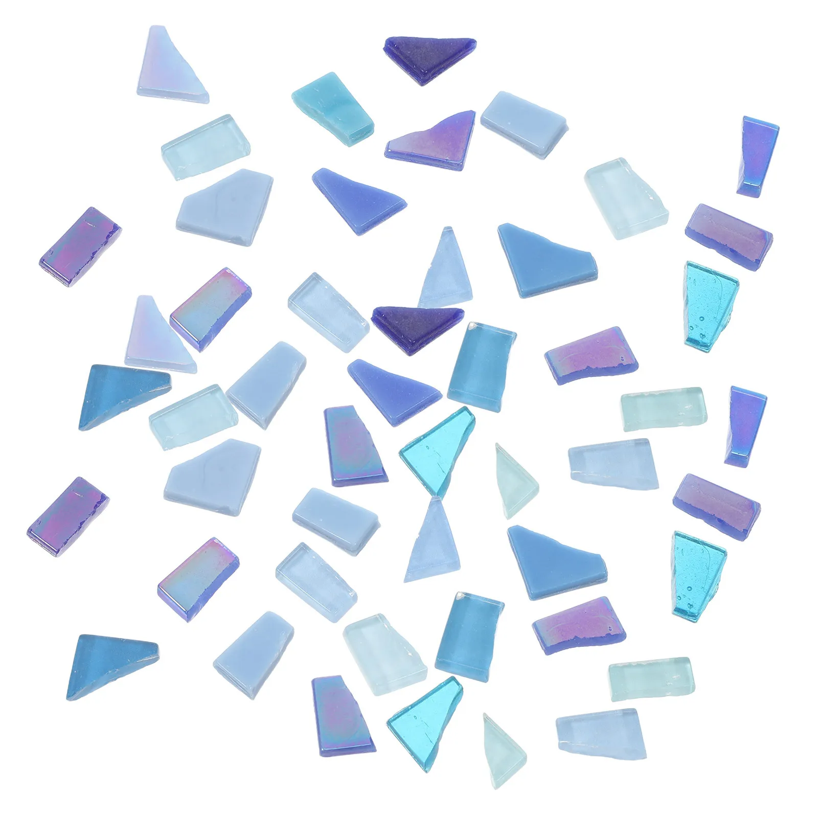 

White Small Irregular Mosaic Glass Pieces Craft Tiles for DIY Projects Home Decor Glass Tile Supply Artistic Mosaic Decor