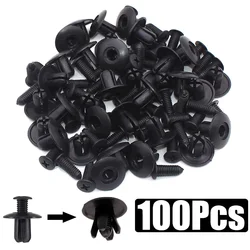 10-100Pcs 8mm Hole Plastic Rivets Fasteners Screw Black Car Fastener Clips Car Bumper Fender Auto Interior Accessories Wholesale