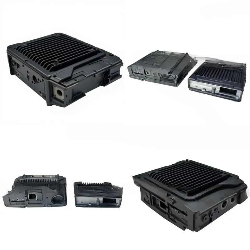for OEM Extruded Aluminum Radiator Housing CNC Machining Multi-Interface Equipment Housing Black Anodized Aluminum Extrusion