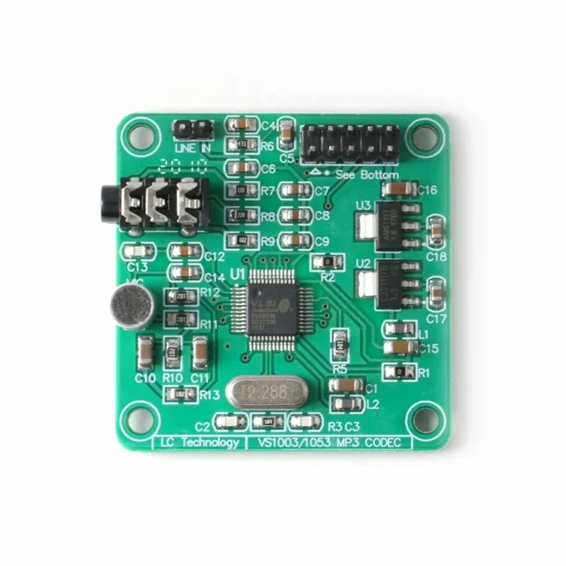 5pc MP3 Module Development Board  On-Board Recording Function SPI Interface OGG Encoding Recording Control Signal Filter
