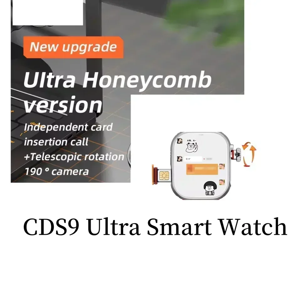 CDS9 Ultra smartwatch การ์ดเครือข่าย 4G กล้องหมุนดั้งเดิม Android 9.0 ดัดแปลง Google Play Store สมาร์ทวอทช์เวอร์ชันสากล