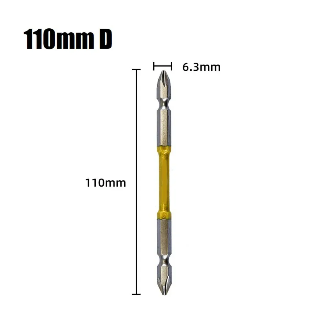 Screwdriver Bit Hand Tool Double Head PH2 Screwdriver Bit With Magnetic Ring Electric ScrewDriver 65-110mm Cross Screwdriver Bit