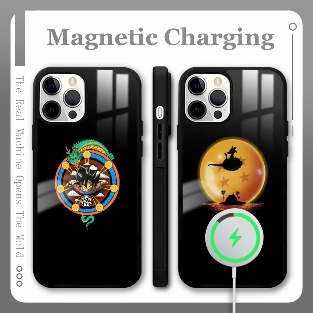 D-Dragon B-BallS Anime Phone Case For iPhone 16 15 14 13 12 11 Pro Max Plus Mini Magnetic Magsafe Wireless Charging Cover