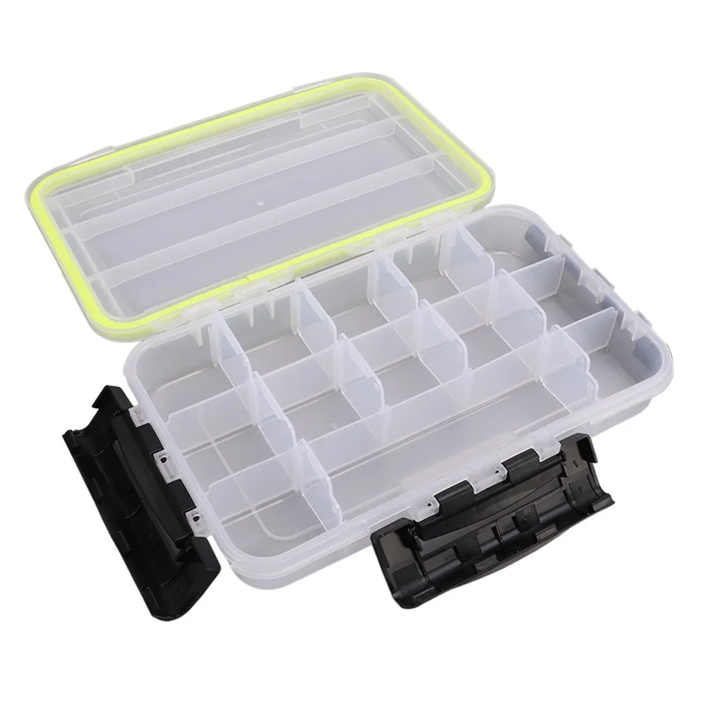 with Movable Dividers Fishing Tackle Box 27*17*5.3cm Transparent Lure Storage Box PP Large Capacity Fishing Organizer Box