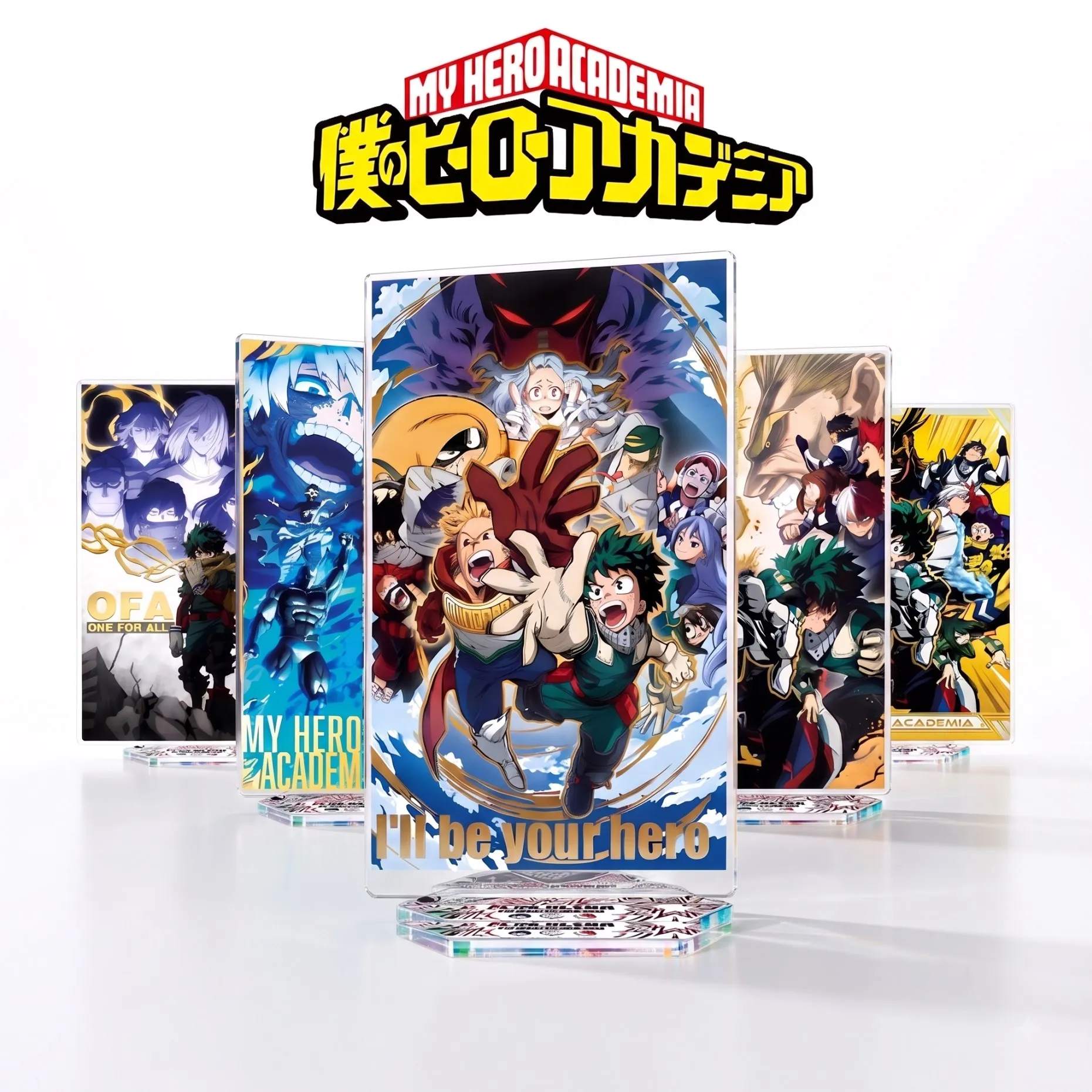 15cm Figure My Hero Academia Acrylic Stand Todoroki Deku Bakugo Ochako Aizawa Dabi Keychain Desk Model Decor Plate
