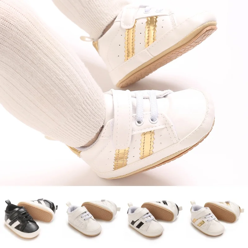 

Baby Shoes For Men And Women Aged 0-1 In Spring And Autumn PU Leather Casual Sports Soft Soled Baby Walking Shoes