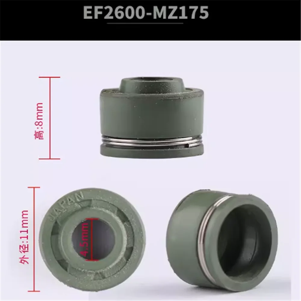 10pcs generator EF2600/6600 MZ175/360 166/185F intake valve oil seal EF2600 MZ175 EF6600 MZ360