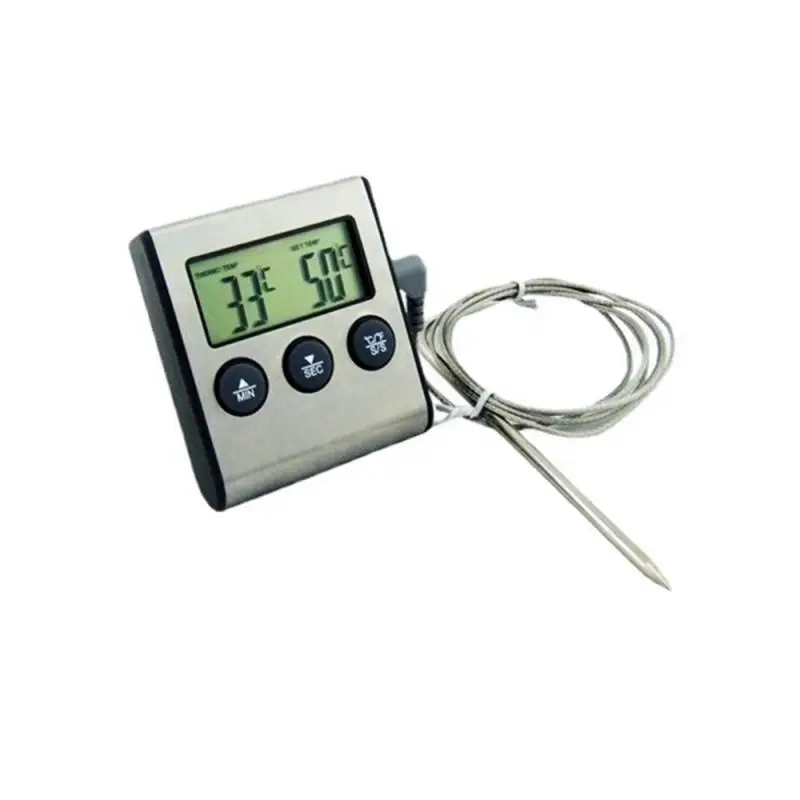 Kitchen Digital Cooking Thermometer Meat Food Temperature For Oven BBQ Grill Timer Function with Probe Heat Meter for Cooking