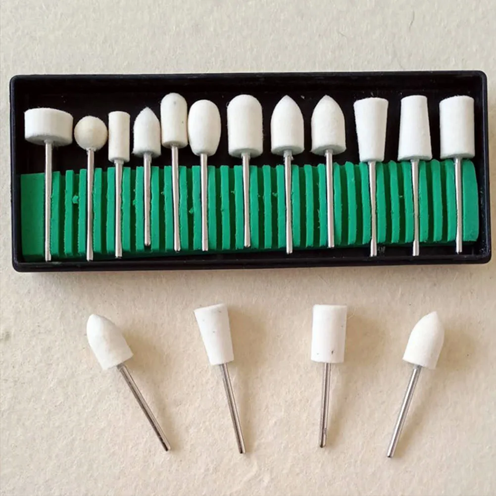 1세트 울 폴리싱 헤드 네일 케어 매니큐어 연마 도구 큐티클 클리너 페디큐어 드릴 비트 네일 뷰티 액세서리