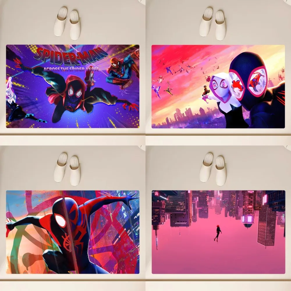 Cool Spider Hero man Across Verse Floor Mat  Anti-Slip Bathroom Kitchen Bedroom Living Room Entrance Rug Home Decor