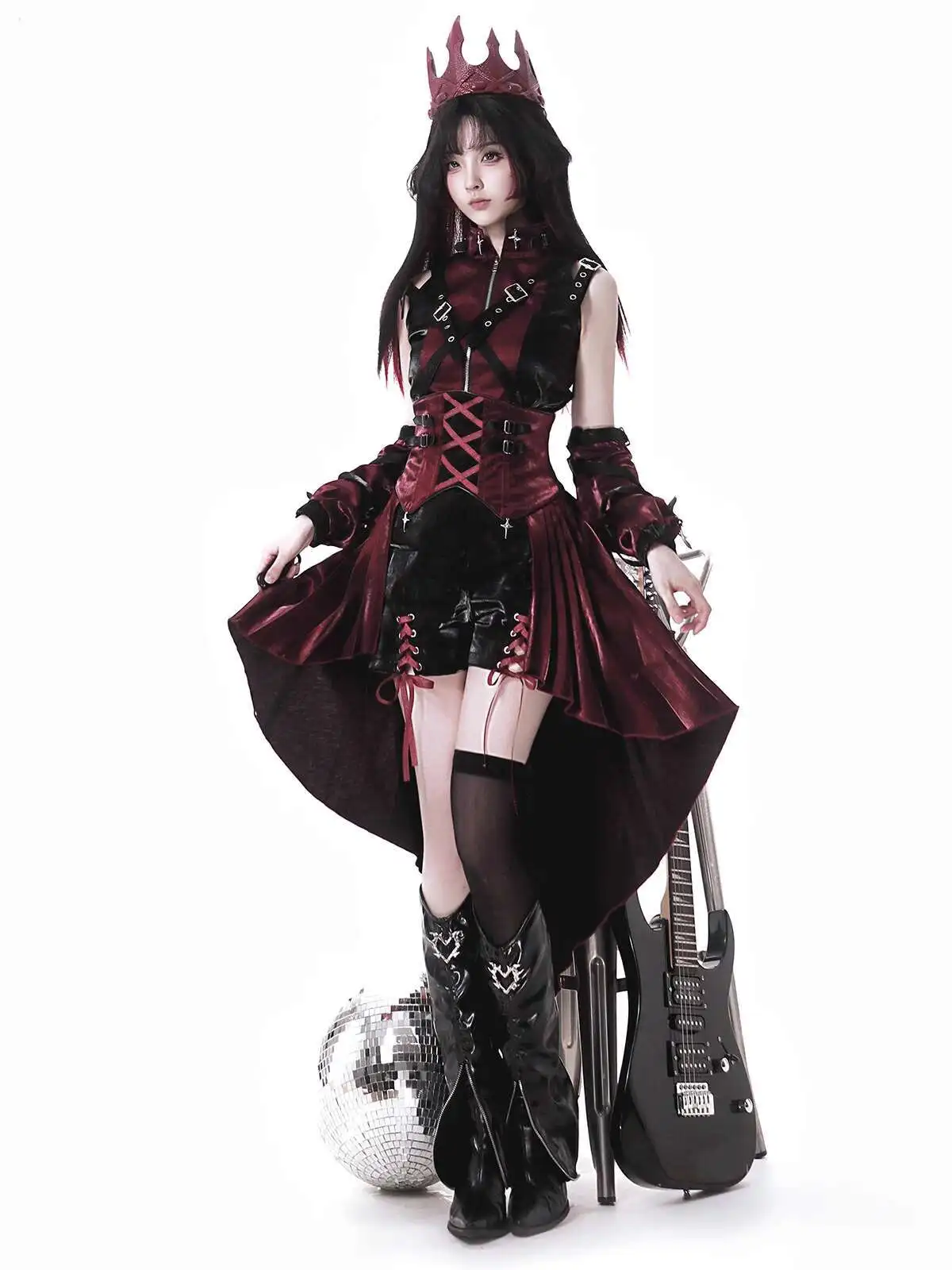 

Hot Selling Lolita Solid Color Set Lapel High-waisted Female Dress Middress Cute Temperament Commuter Black Dress