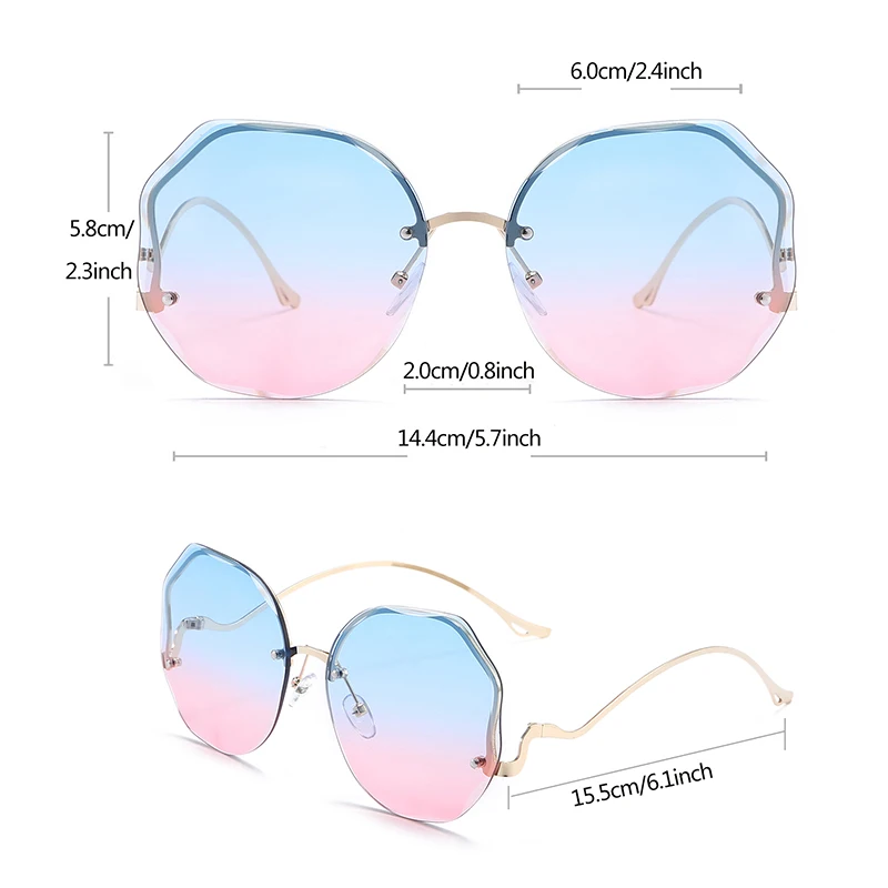 Gafas de sol cuadradas de gran tamaño para mujer, gafas de sol femeninas de Metal, diseño elegante, UV400