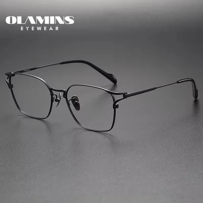 OLAMINS​  High Quality Gold Black Color Women Titanium Optical Eyeglasses Frames Y0038