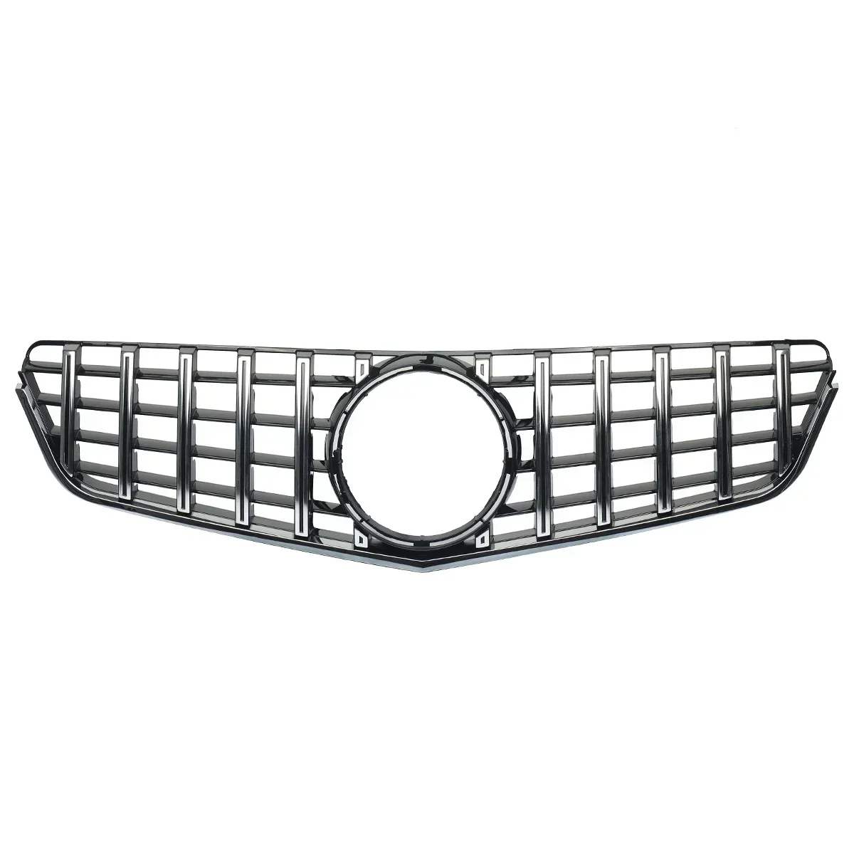 For 2009-2013 Mercedes Benz E W207 C207 A207 Coupe Chrome+Black GT Front Hood Grille Racing Bumper Grill Tuning Accessories