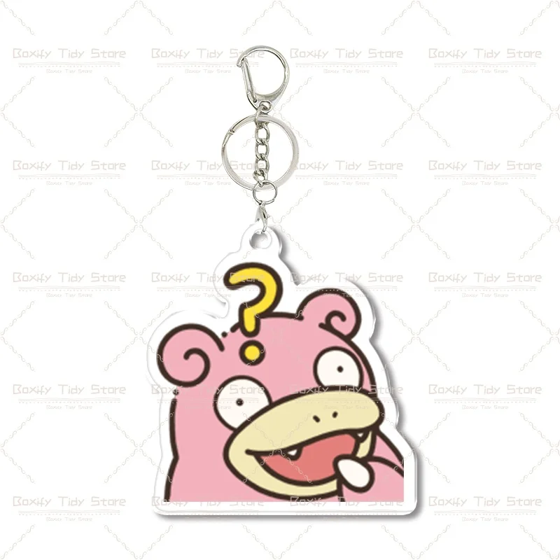 Cute Anime Acrylic Keychain - Psyduck, Jigglypuff, Rowlet, Jirachi,Pendant for Bag & Car Keys, Cartoon Accessories Gift for Fans