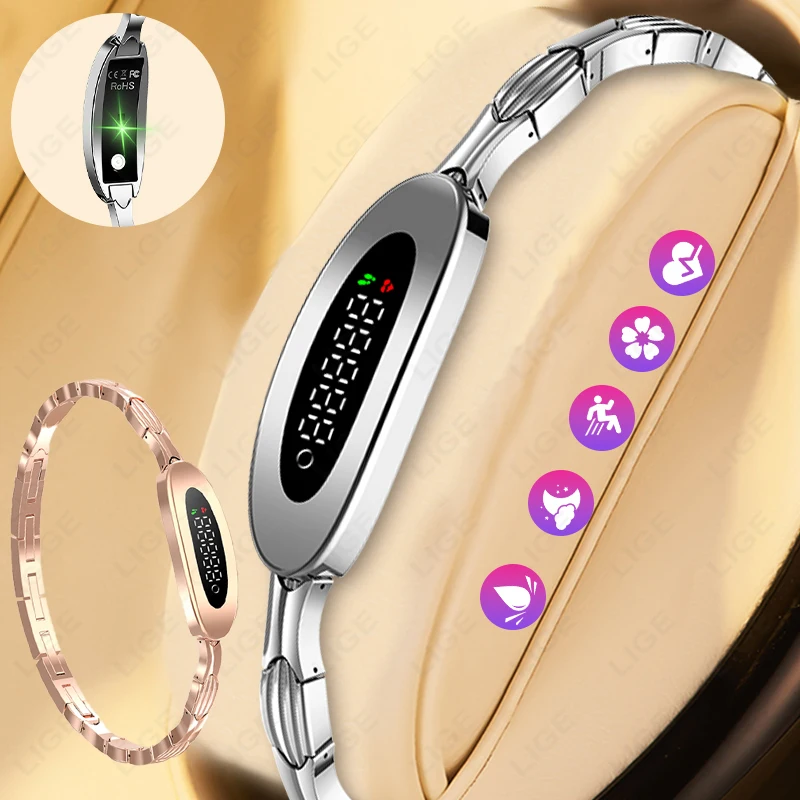 LIGE Fitness Tracker Smart Bracelet Women Health Activity Sports Heart Rate Monitor IP68 Waterproof Smart Watch for Couples Men