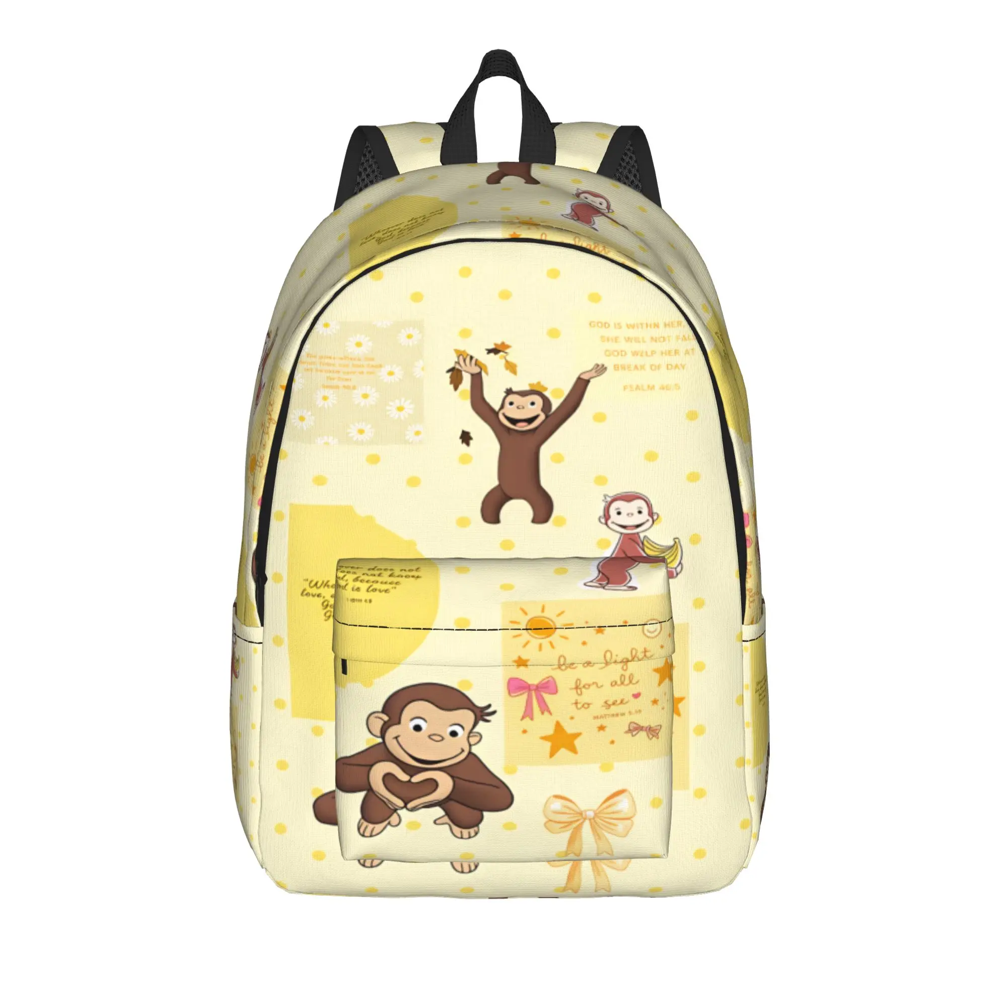Curious George Monkey Backpack  Aesthetic Backpacks Women Trekking Big School Bags Colorful Rucksack