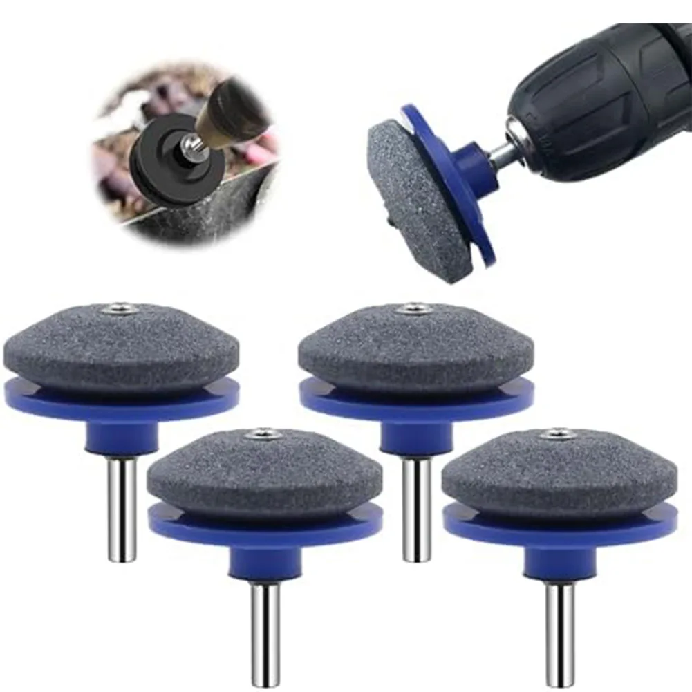 Pink Lawnmower Sharpener Double Layer Corundum Quick Installation 10 Seconds Garden Maintenance For Lawnmower Blades
