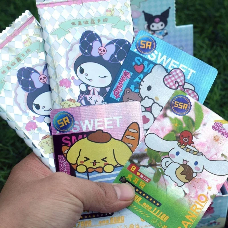 Sanrio Hello Kitty Cards 32bag 198pcs Kuromi Trading Card Game My Melody Booster Box Cartoon Christmas Gift Collection Toy