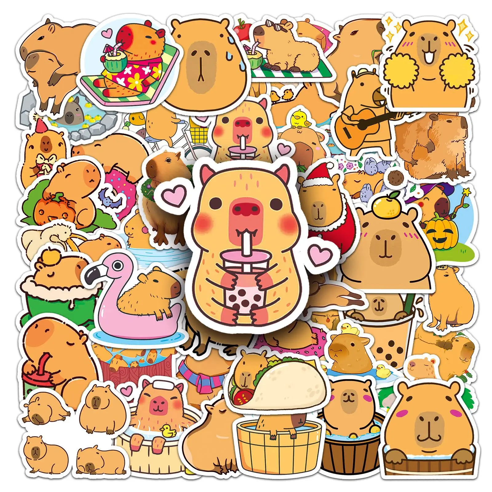 10/30/50pcs Guinea Pig Stickers Kawaii Cartoon Funny Kids Anime Cute Pet Animal Sketch Gift for Phone Laptop Scrapbooking