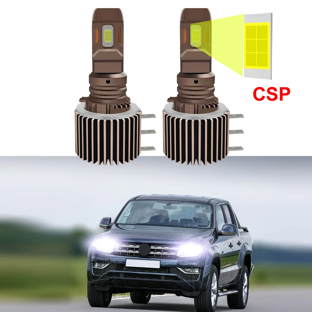 

H15 LED Headlight Bulbs For Volkswagen VW Amarok 2010-2022 High Beam with Daytime Running Lights White 72W 6000K