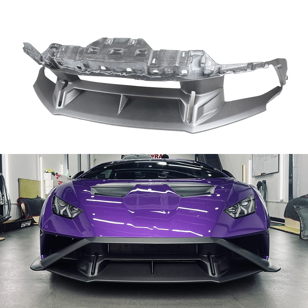 OEM Style Dry Carbon Fiber Replacement Front Lip Lower Part For Lamborghini Huracan STO Body Kit