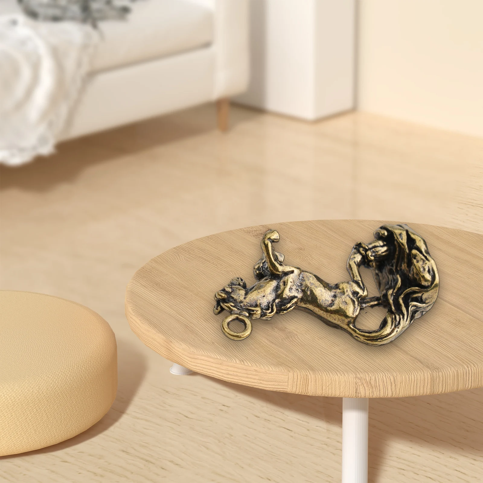 High Quality Ornaments Key Chain Clear Texture Finely Crafted Hard Texture Horse Small Statue Antique Craftsmanship