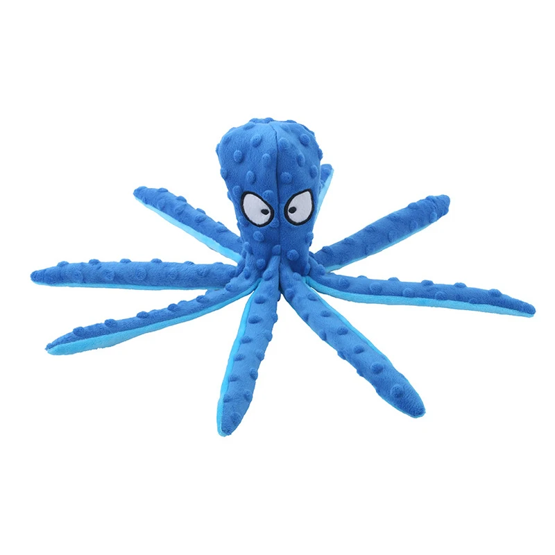 Pet Plush Toy Octopus Skin Shell Dog Puzzle Bite Resistant Sounding Toy Octopus Cat and Dog Supplies