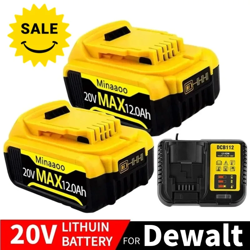 

For DeWalt DCB205 18V/20V Max DCB204 Replacement Lithium Ion Battery DCB180 DCB205 DCD985B DCD/DCF/DCG Series with charger