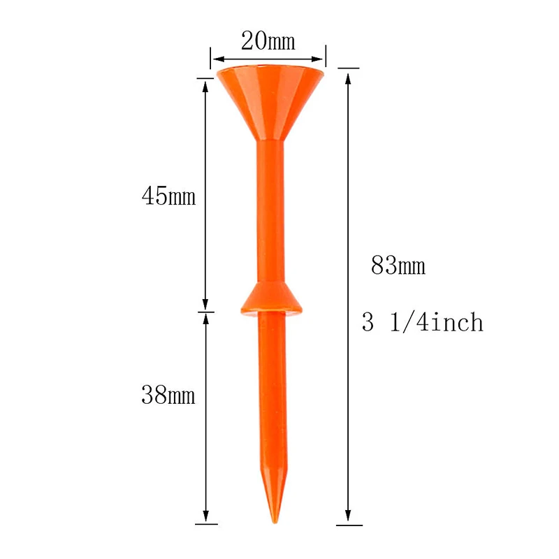 10Pcs 83Mm Golf Nail Ball Tee Wine Cup With Support Plastic Golf Reduce Friction Side Spin Tee For Golfing Practice