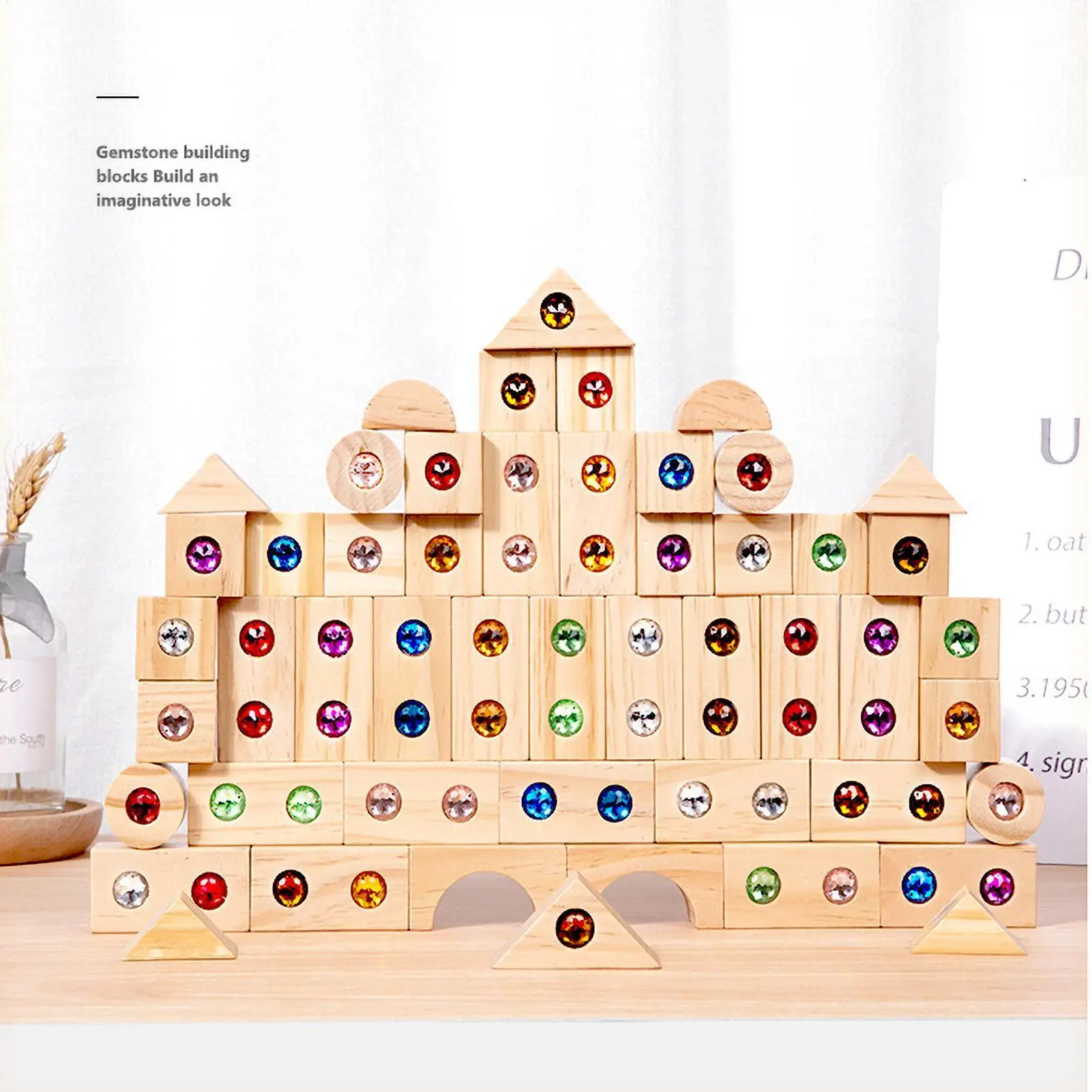 Rainbow Stacker Blocks Rainbow Stacking Cube Toy Set Rainbow Stacking Tower Game Acrylic Block Construction For 3 Years Old