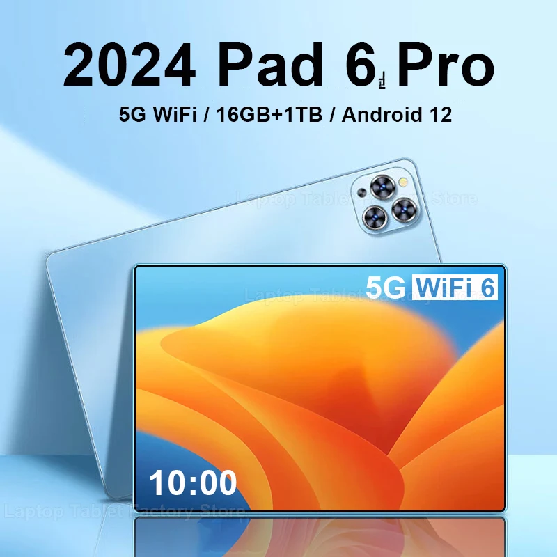 

2024 Original Global Version Pad 6 Pro Tablet Android 12 Snapdragon Octa Core Dual Wifi Tablet PC 16GB 1TB 11inch Pad 6 Pro Max