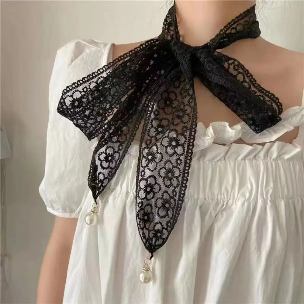 Fashion Sweet Decorative Lace Waist Belts Pearl Pendant Clothing Accessories Chain Belt Elegant Dress Waist Chain for Women