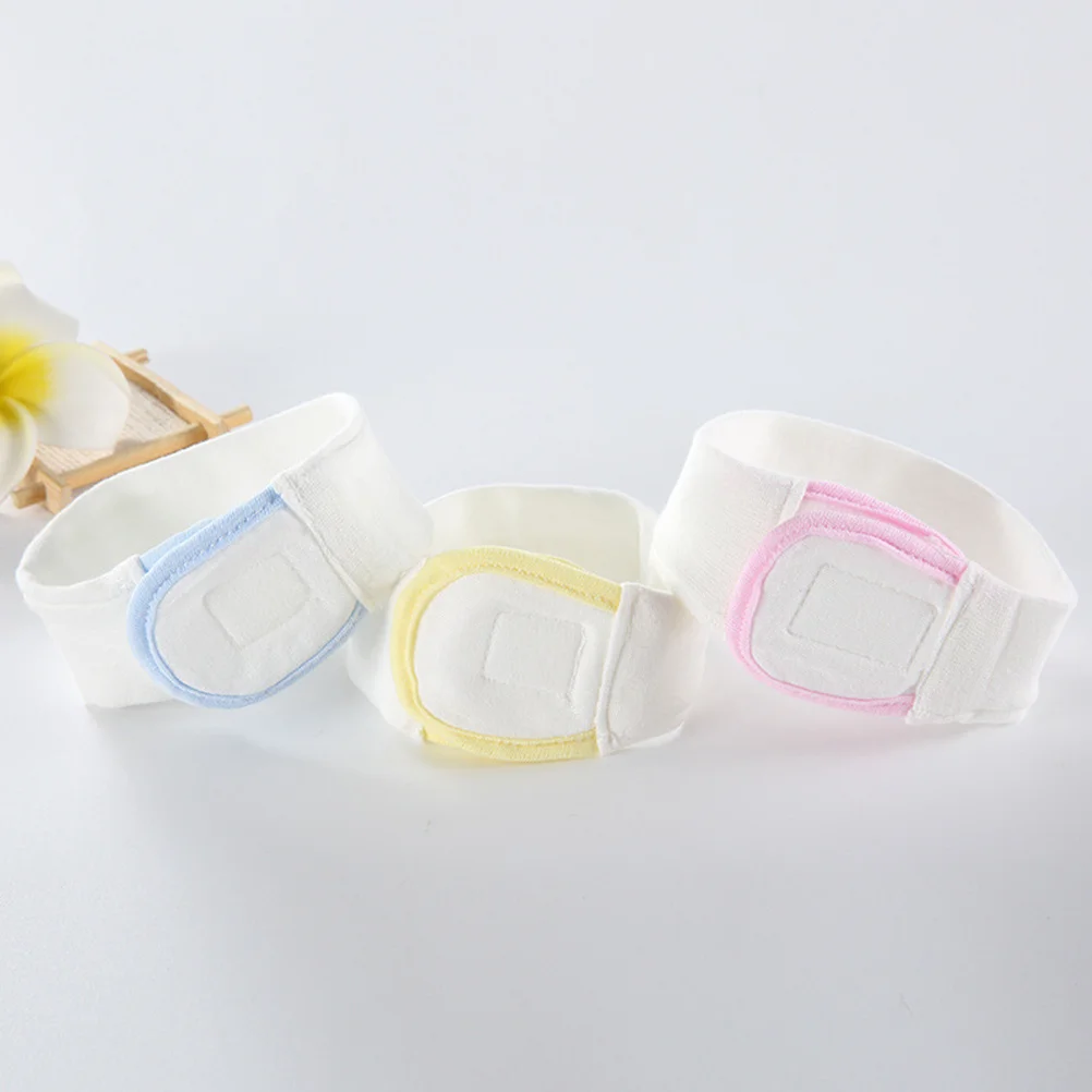 3 pezzi nastro per pannolini per neonati cintura di fissaggio per pannolini elastica morbida in cotone regolabile blu giallo rosa comode strisce di fissaggio della pelle del bambino