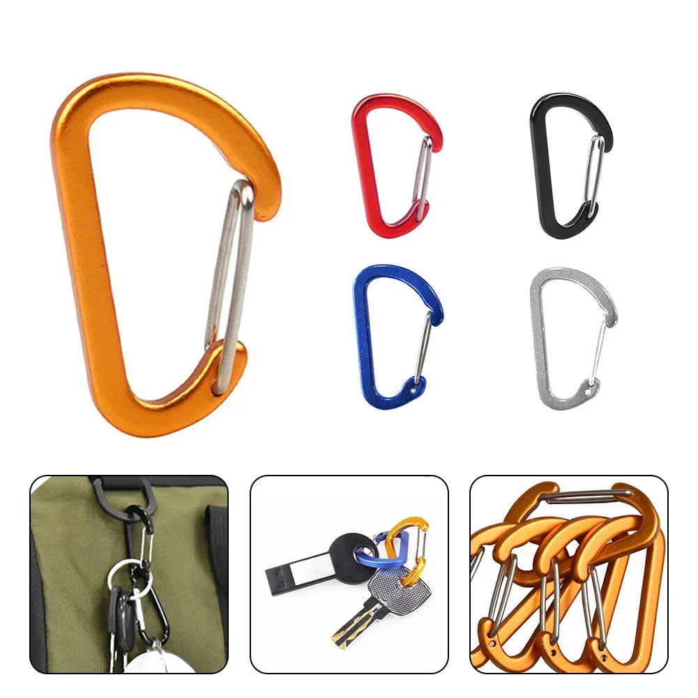 High Performance High Quality Hot Sale Brand New Carabiner Spring Hook Clip Outdoor Climbing Aluminum Alloy Camping Keychain