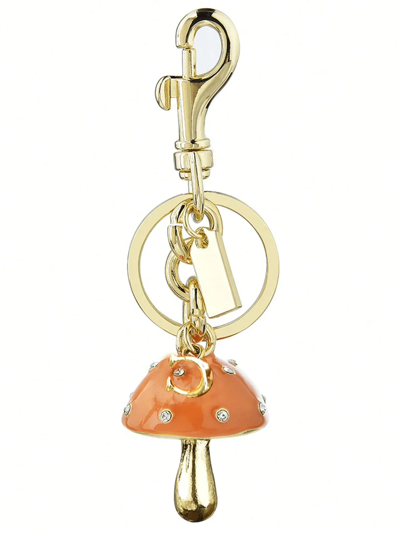 Zinc Alloy Mushroom Moon Keychain Charm