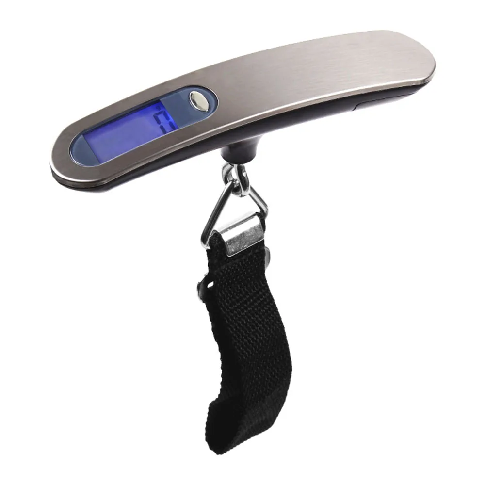 50kg Digital Luggage Scale Portable Electronic LCD Scale Weight Balance Suitcase Travel Bag Hanging Steelyard Hook Scales